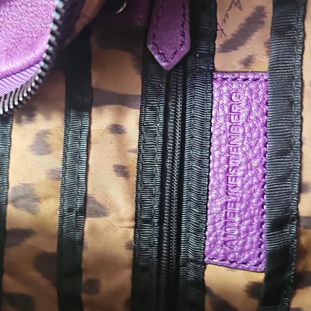 Aimee Kestenberg Stylish Purple Women's Leather Backpack. Comfy On. - Picture 6 of 12